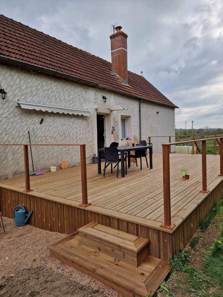 Pose de terrasse bois Moulins