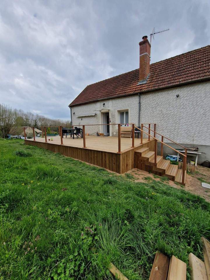 Pose de terrasse bois Moulins